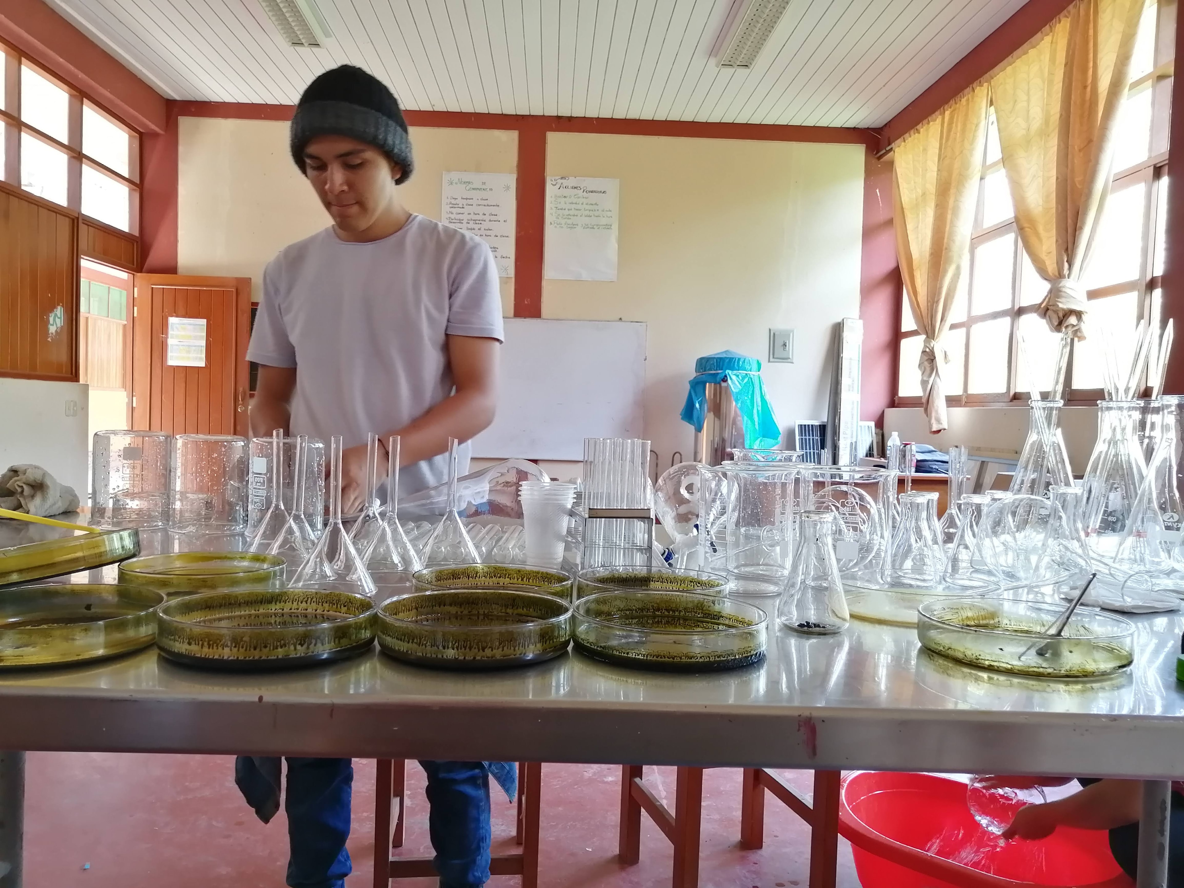 Preparación de material de laboratorio